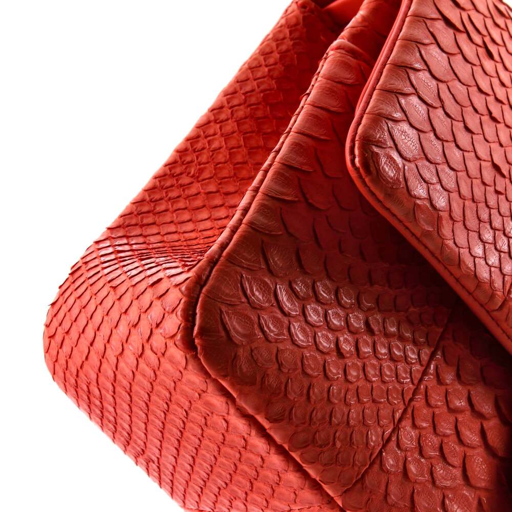 Chanel Classic Double Flap Bag Python #222847C43B - image 6